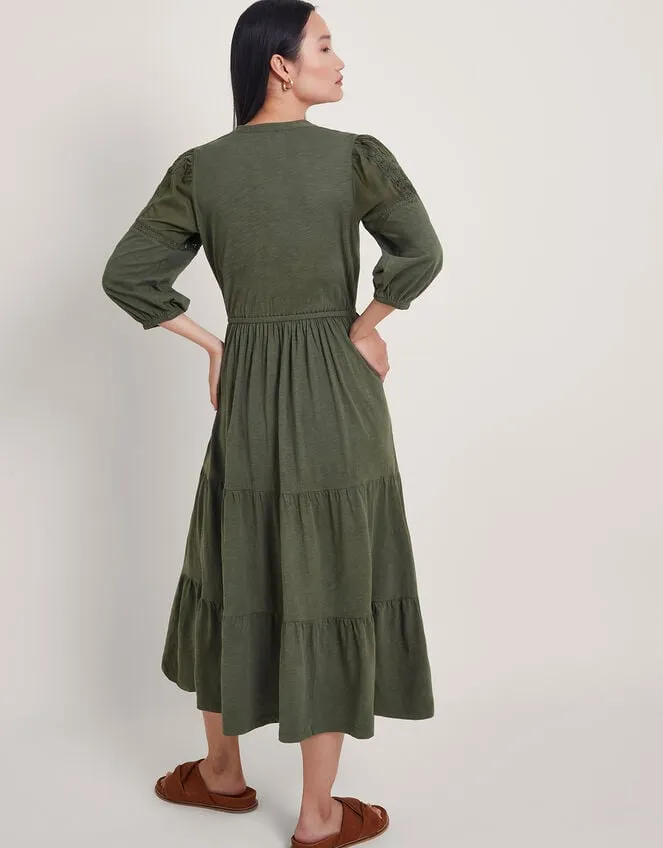 Larissa Lace Trim Dress Green Women Monsoon Dresses