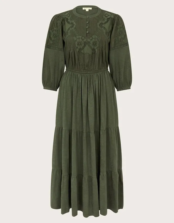 Larissa Lace Trim Dress Green Women Monsoon Dresses