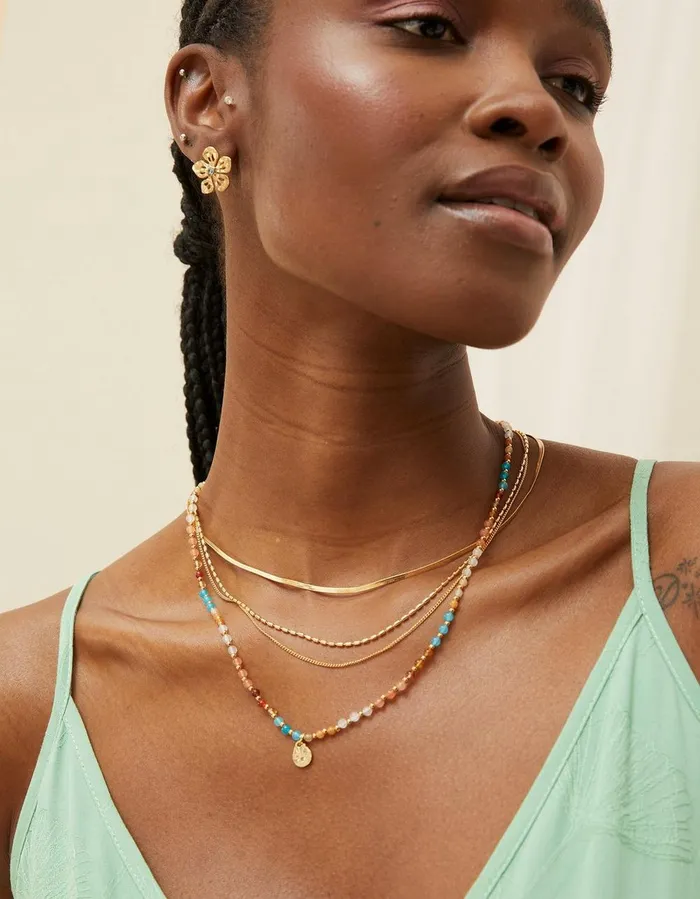 Layered Necklace Gold Women FatFace Jewellery