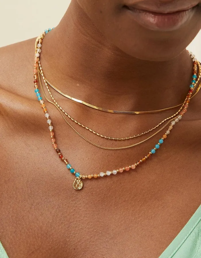 Layered Necklace Gold Women FatFace Jewellery