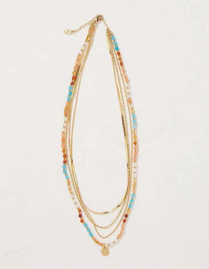 Layered Necklace Gold Women FatFace Jewellery