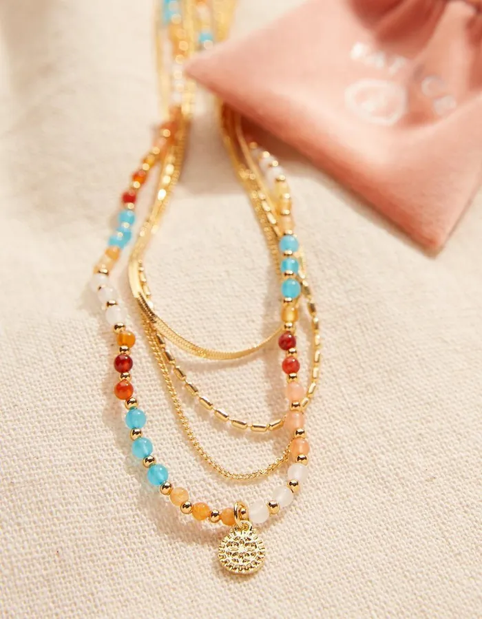 Layered Necklace Gold Women FatFace Jewellery