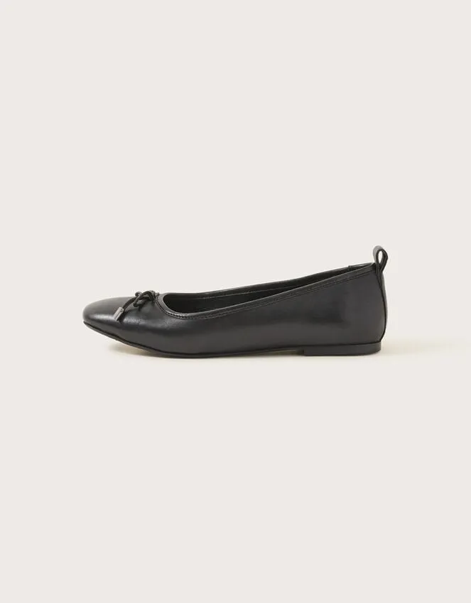Leather Ballet Flats Black Women Monsoon Sandals