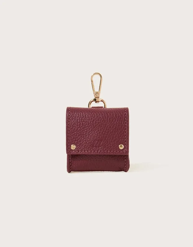 Leather Ear Pod Case Red Women Monsoon Bags and Purses
