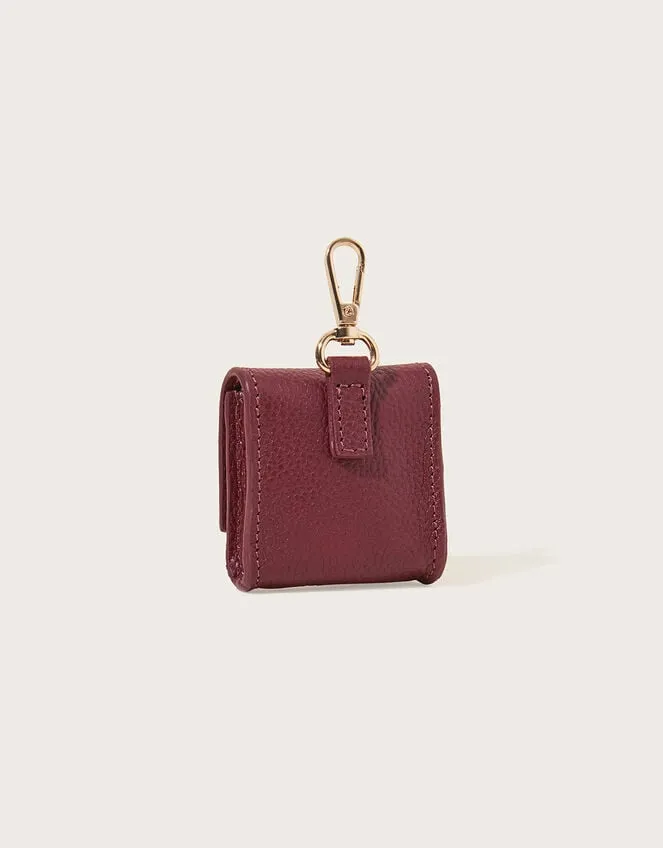 Leather Ear Pod Case Red Women Monsoon Bags and Purses