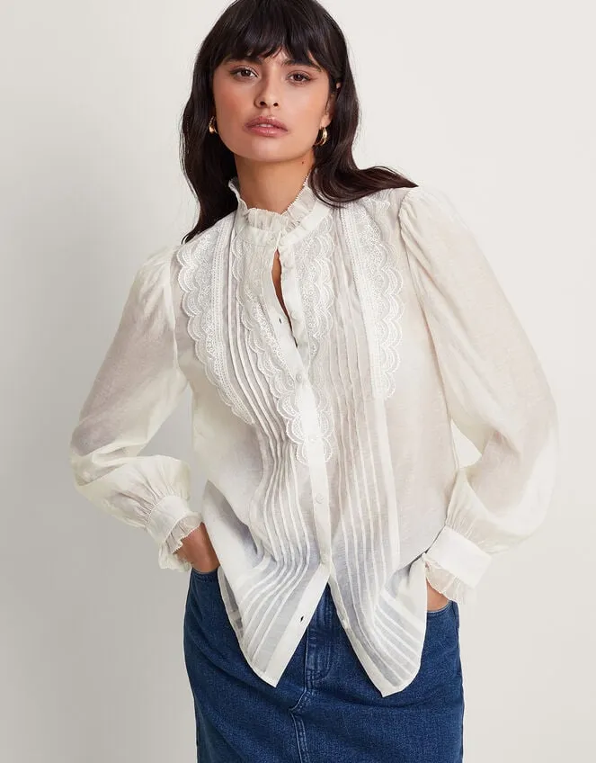 Lena Plain Blouse Ivory Women Monsoon Tops and Blouses