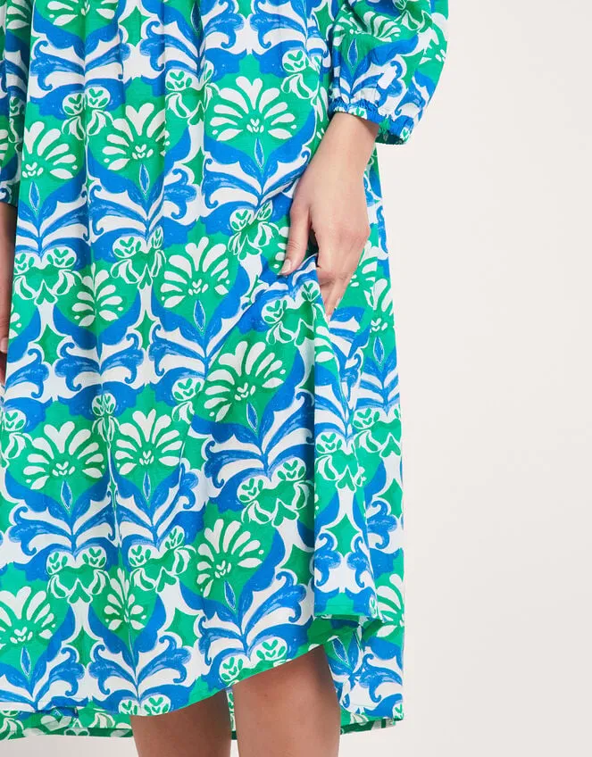 Leona Midi Dress Green Women Monsoon Dresses