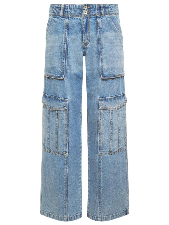Level Up Standard Rise Denim Cargo Pant Digital Blue Women Sanctuary Clothing Pants Level Up Standard Rise Denim Cargo Pant Digital Blue Women Sanctuary Clothing Pants