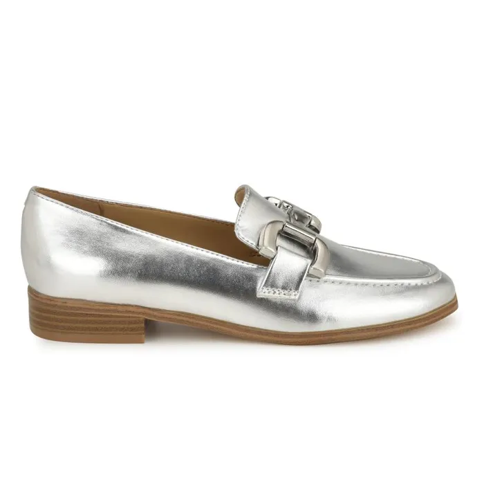 Lilma Casual Loafers Silver Women Nine West Flats and Loafers