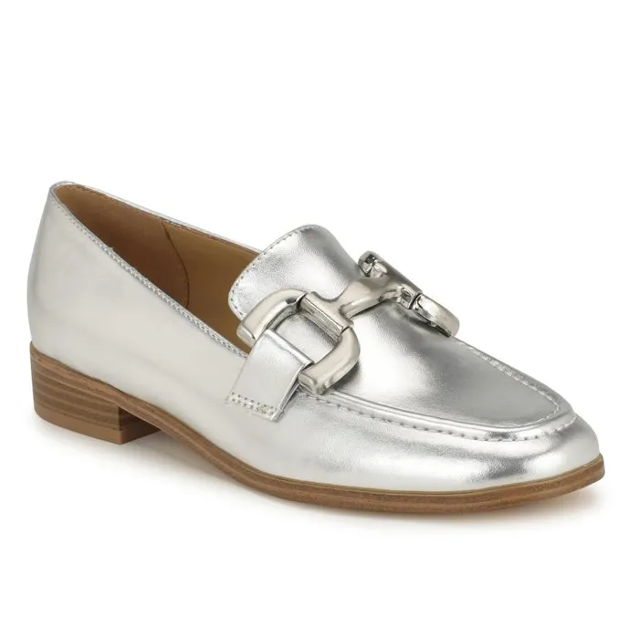 Lilma Casual Loafers Silver Women Nine West Flats and Loafers
