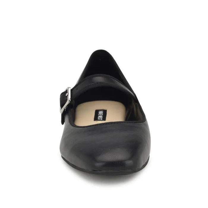 Lilow Square Toe Mary Jane Flats Black Women Nine West Flats and Loafers