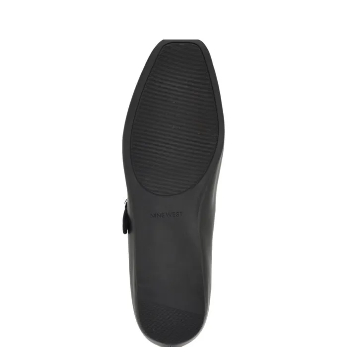 Lilow Square Toe Mary Jane Flats Black Women Nine West Flats and Loafers