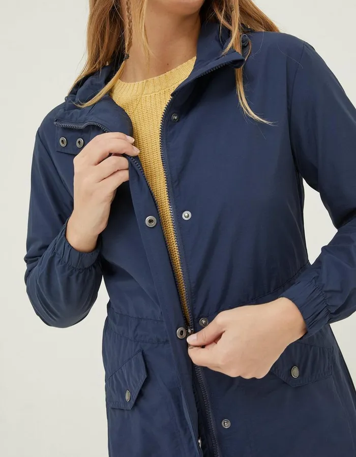 Lily Lightweight Parka Navy Women FatFace Coats and Jackets