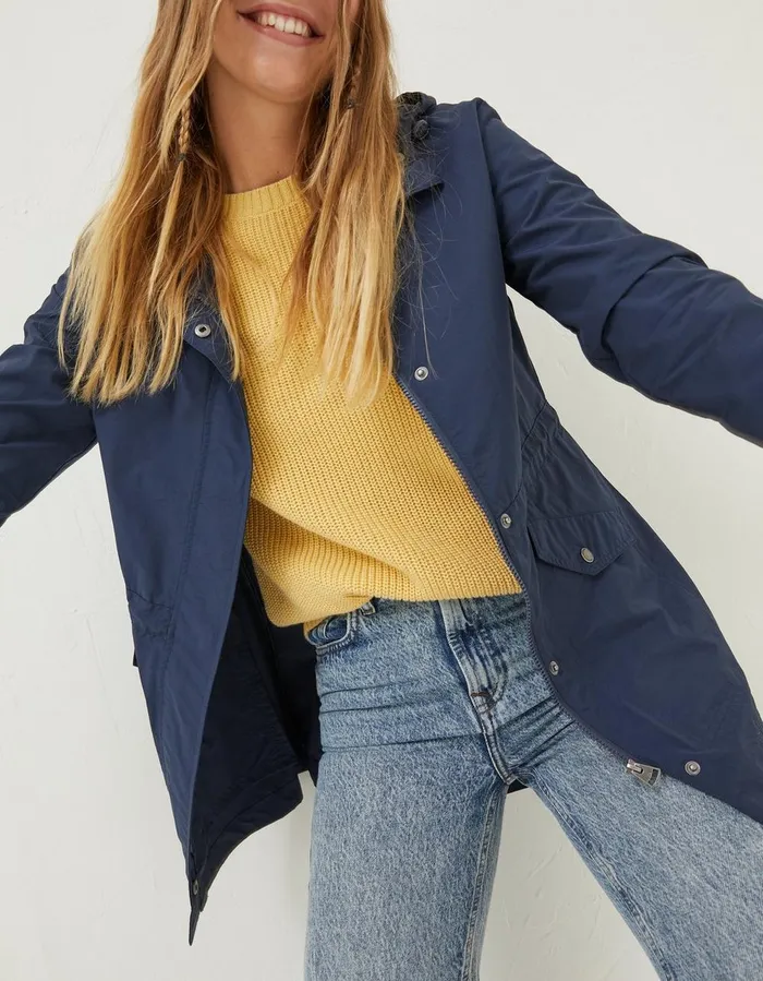 Lily Lightweight Parka Navy Women FatFace Coats and Jackets