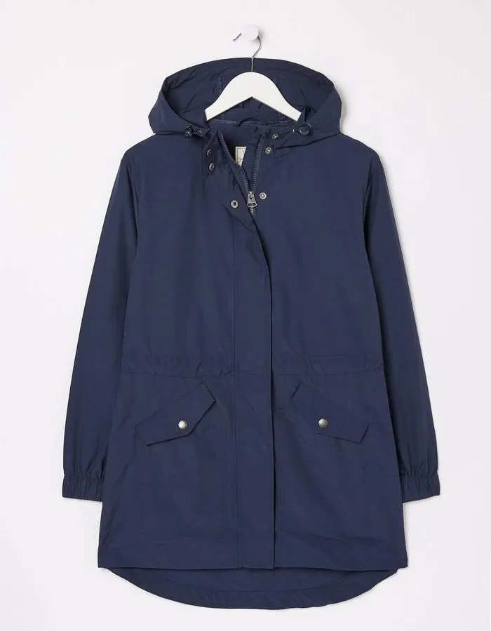 Lily Lightweight Parka Navy Women FatFace Coats and Jackets