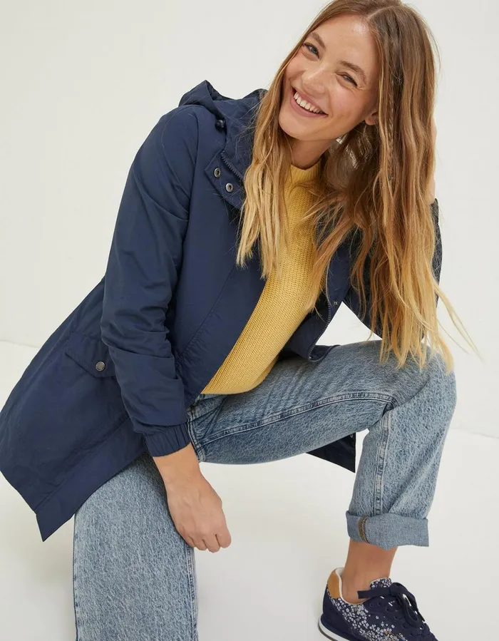 Lily Lightweight Parka Navy Women FatFace Coats and Jackets