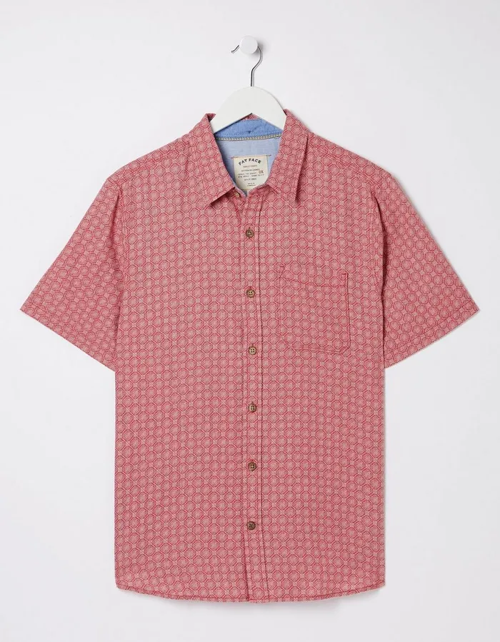 Linear Print Shirt Light Pink Men FatFace Shirts