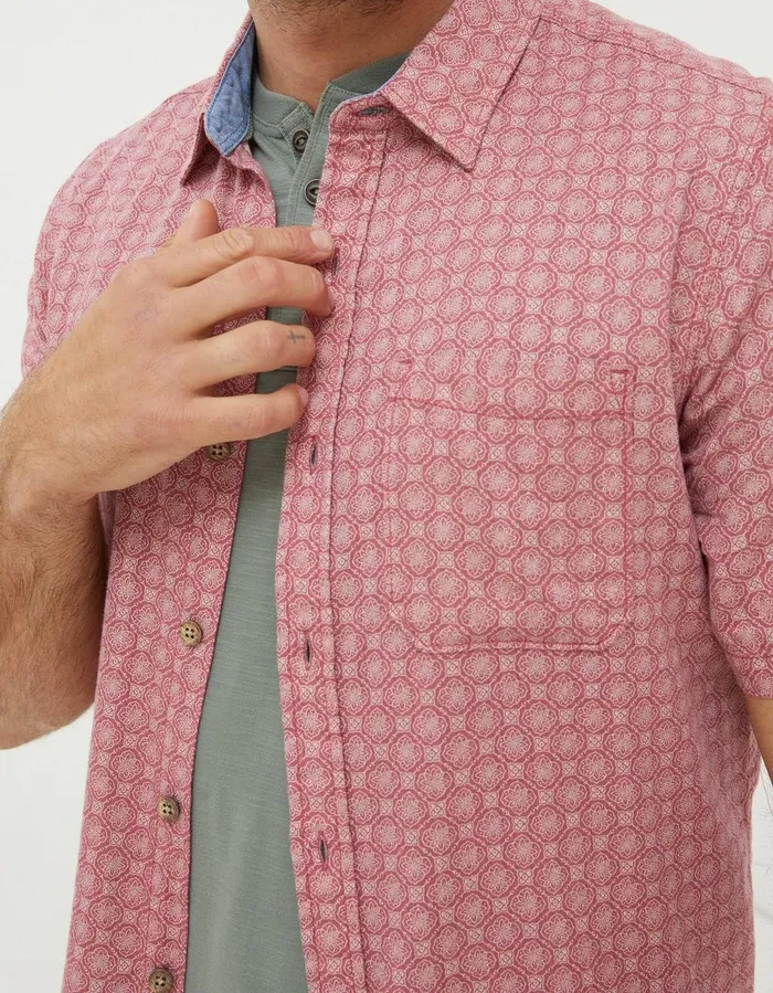 Linear Print Shirt Light Pink Men FatFace Shirts