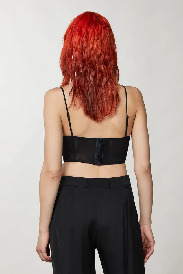 Lingerie Women Patrizia Pepe Tulle Bralette Nero