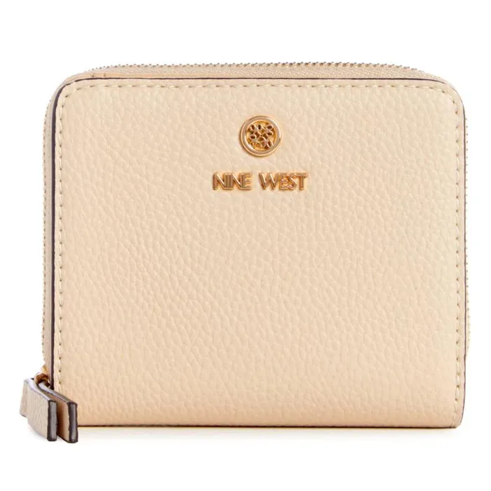 Linnette Small Zip Around Wallet Beige WomenMen Nine West New Handbags