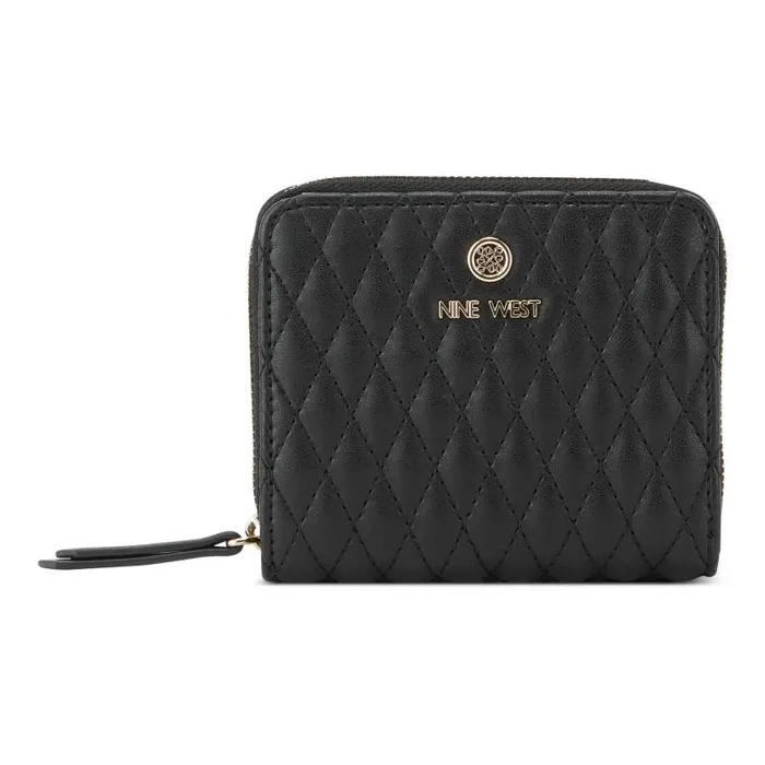 Linnette Small Zip Around Wallet Black WomenMen Nine West Clutches and Wallets Linnette Small Zip Around Wallet Black WomenMen Nine West Clutches and Wallets