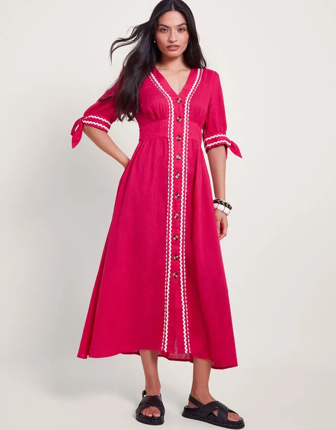 Lita Ric Rac Dress Pink Women Monsoon Dresses