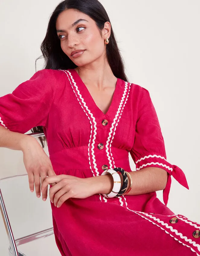Lita Ric Rac Dress Pink Women Monsoon Dresses