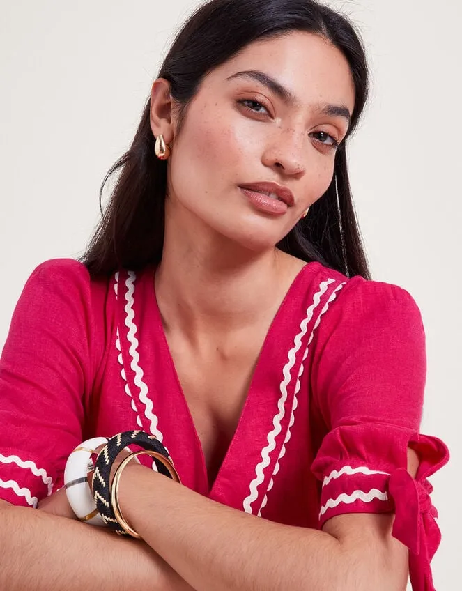 Lita Ric Rac Dress Pink Women Monsoon Dresses