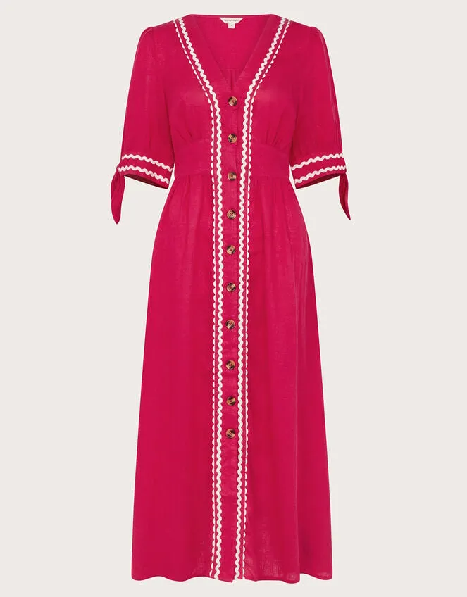 Lita Ric Rac Dress Pink Women Monsoon Dresses