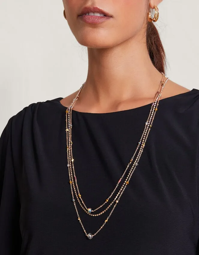 Long Beaded Multi Row Necklace Women Monsoon Jewellery and Hair