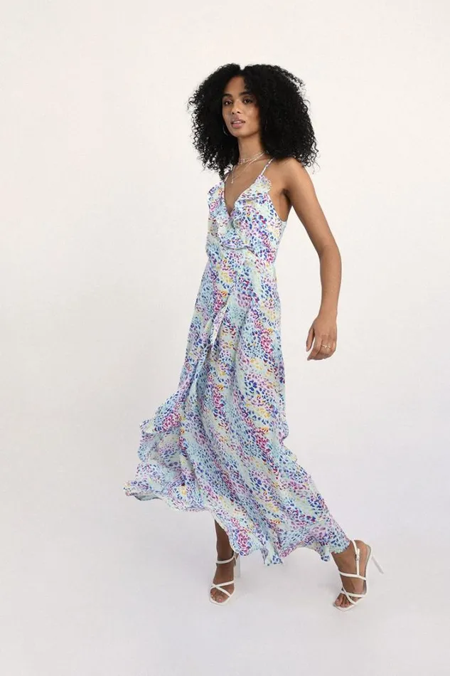 Long Graphic Dress With Laced Back OFFWHITE LOUNA Women Molly Bracken Dresses