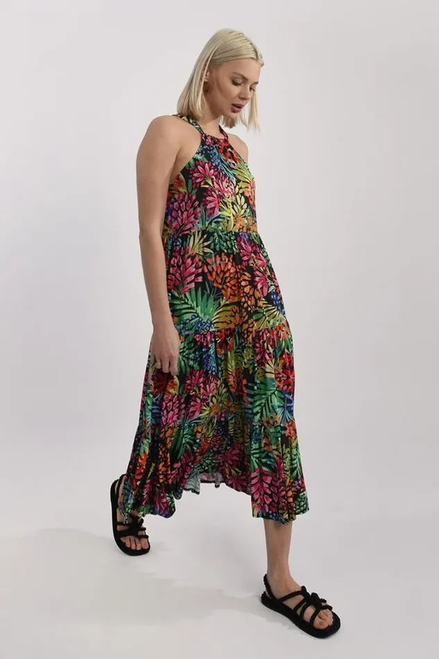 Long Tiered Dress BLACK MAREVA Women Molly Bracken Dresses