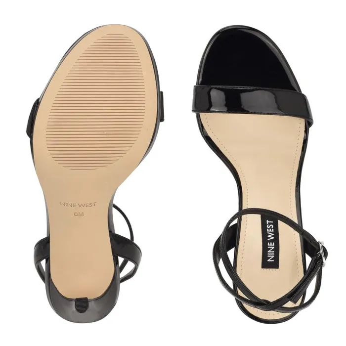 Loola Ankle Strap Sandals Black Women Nine West Sandals
