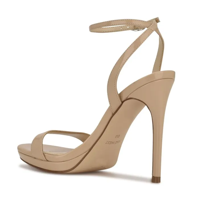 Loola Ankle Strap Sandals Light Latte Women Nine West Heels