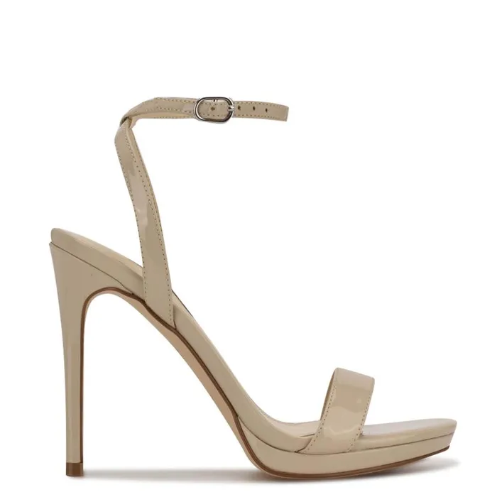 Loola Ankle Strap Sandals Light Natural Women Nine West Heels
