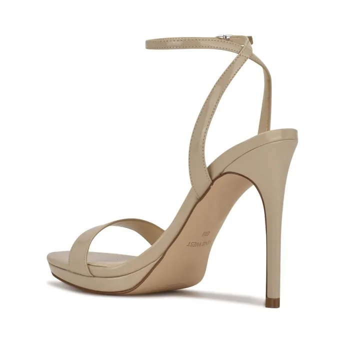 Loola Ankle Strap Sandals Light Natural Women Nine West Heels