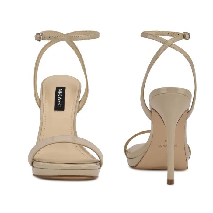 Loola Ankle Strap Sandals Light Natural Women Nine West Heels