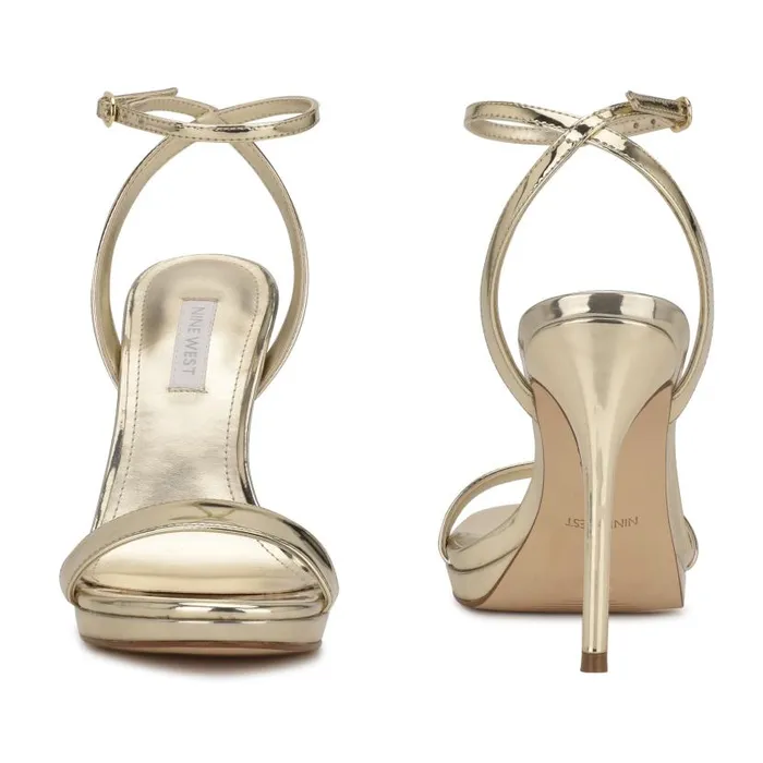 Loola Ankle Strap Sandals Platino Women Nine West Sandals
