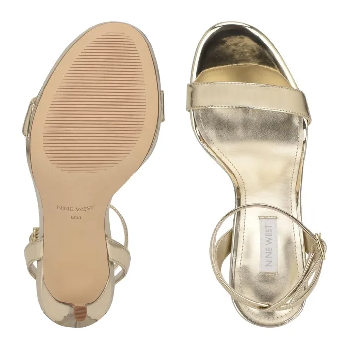 Loola Ankle Strap Sandals Platino Women Nine West Sandals