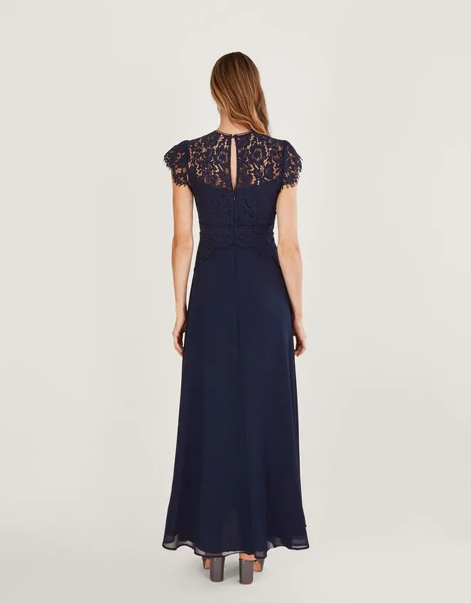 Louise Lace Maxi Dress Blue Women Monsoon Occasionwear