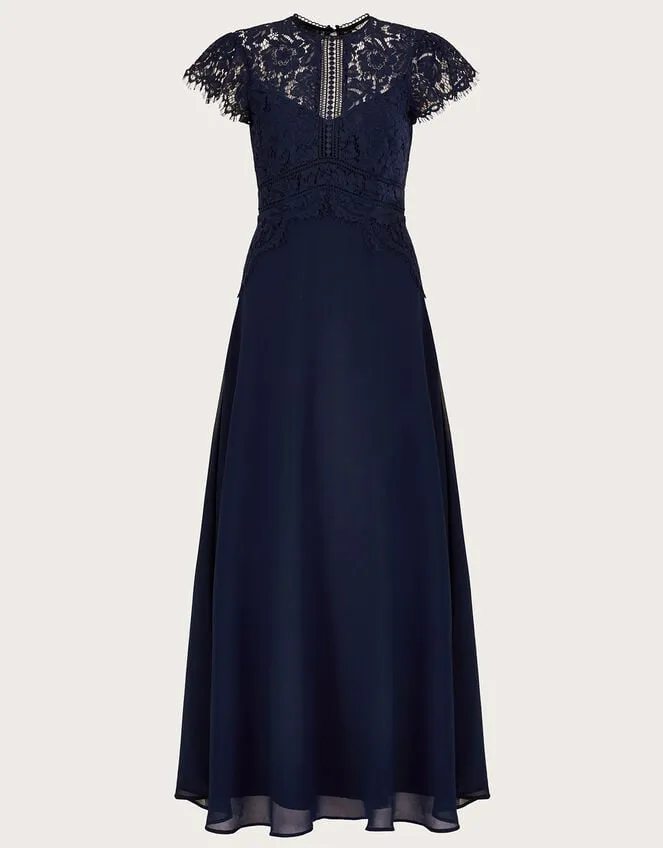 Louise Lace Maxi Dress Blue Women Monsoon Occasionwear