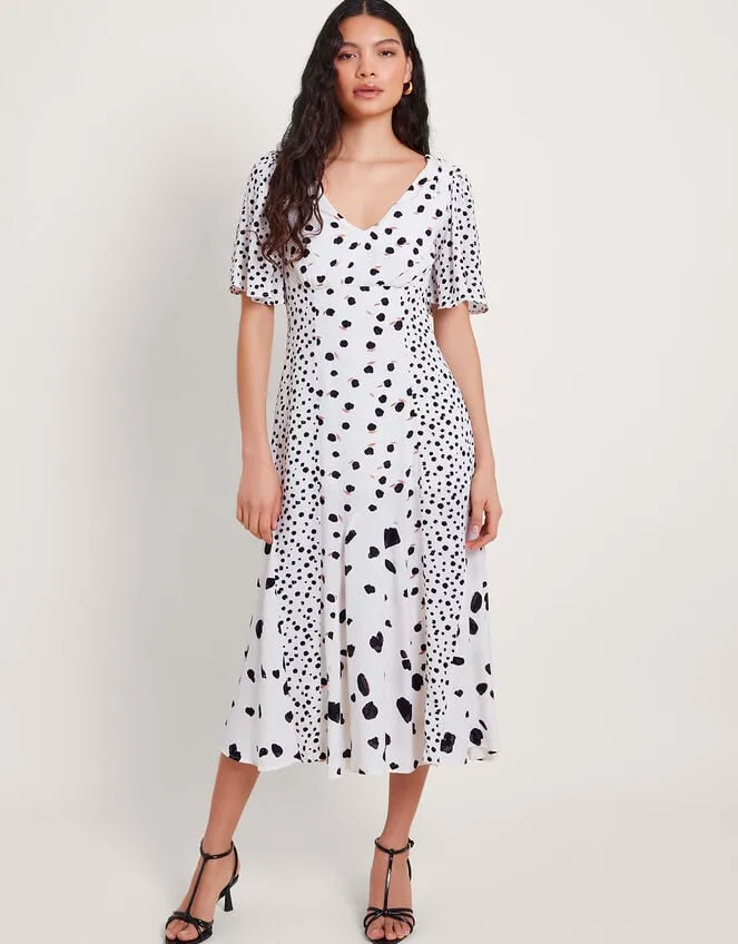 Lucee Spot Tea Dress Ivory Women Monsoon Dresses