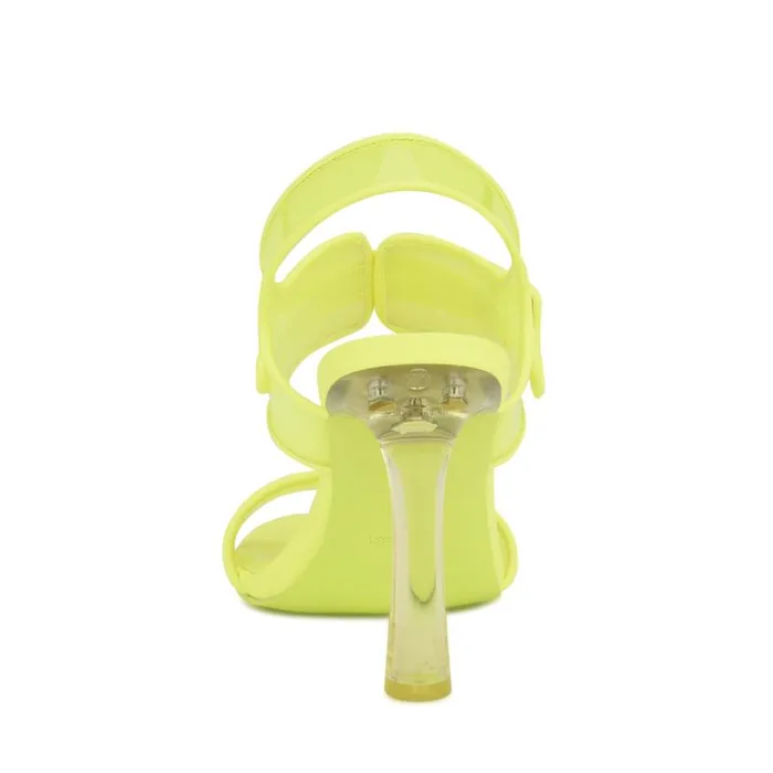 Lucile Clear Strappy Sandals Yellow Women Nine West Sandals