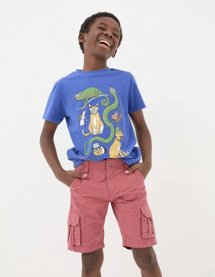 Lulworth Cargo Shorts Rust Red Boys FatFace Shorts