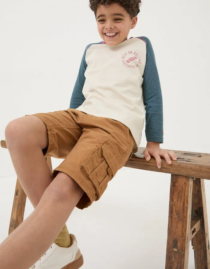 Lulworth Cargo Shorts Tan Boys FatFace Shorts