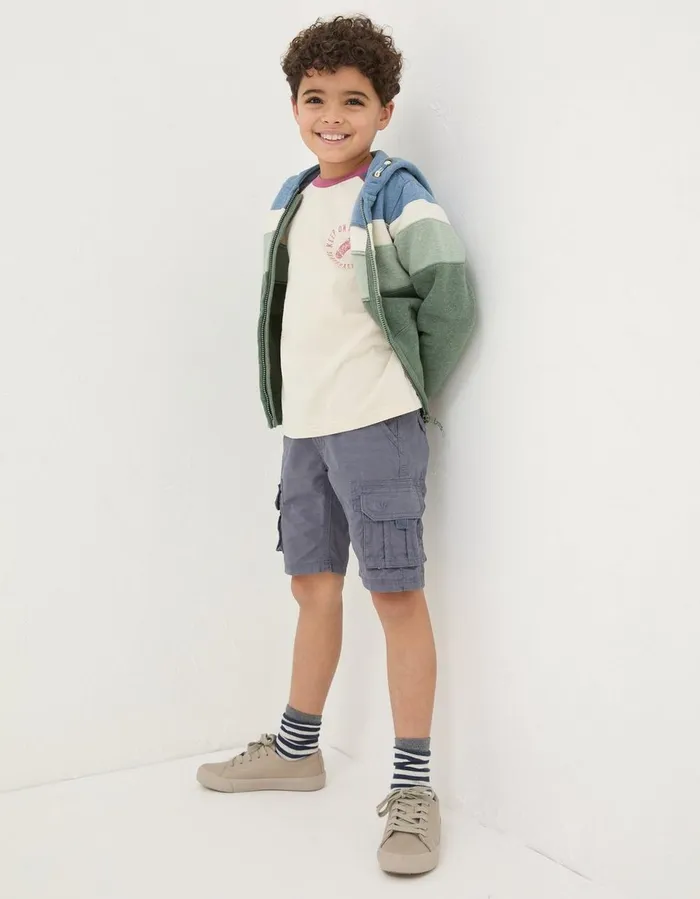 Lulworth Cargo Shorts Vintage Blue Boys FatFace Shorts