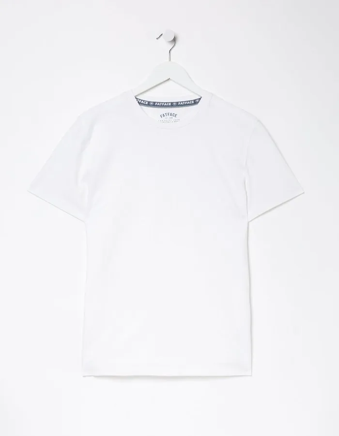 Lulworth Organic Crew TShirt White Men FatFace TShirts