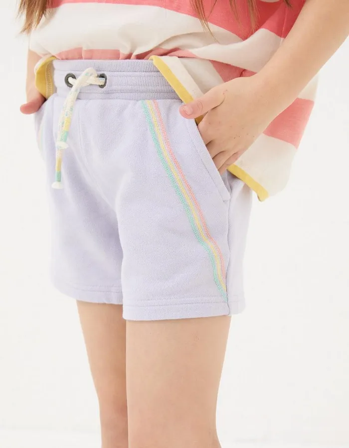 Luna Sweat Shorts Lilac Girls FatFace Shorts