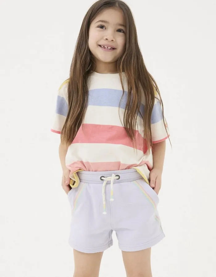Luna Sweat Shorts Lilac Girls FatFace Shorts