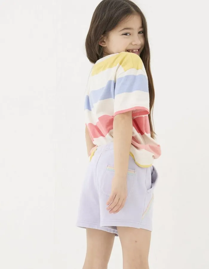 Luna Sweat Shorts Lilac Girls FatFace Shorts
